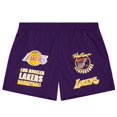 thumbnail image 2 of Men's Mitchell & Ness  Purple Los Angeles Lakers Woven Shorts, 2 of 4