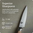 thumbnail image 4 of Shun Classic Blonde 3.5" Paring Knife, VG-MAX Core with Damascus Stainless Steel Cladding, Pakkawood Handle, Fruit and Vegetable Knife, 4 of 7