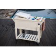 thumbnail image 4 of Permasteel 80 Qt Outdoor Patio Cooler – Cream, Faux Wood Design, Steel Construction, 4 of 7