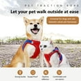 thumbnail image 2 of Litake Dog Harness Leash Set Contrast Color Escape-proof Reflective Design Vest Harnesses for Small Medium Dogs Cats, 2 of 9