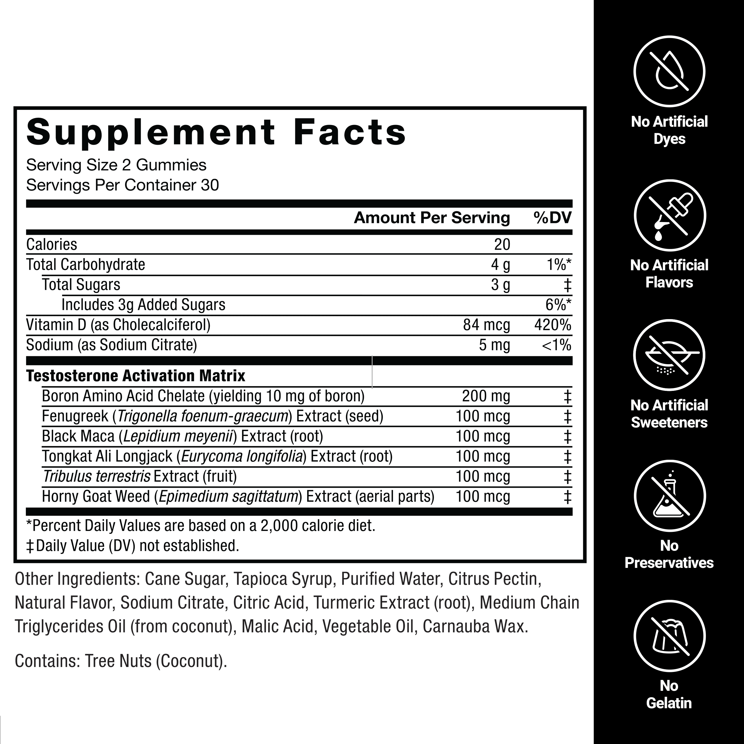 Force Factor Test X180 Gummies Testosterone Booster for Men with Tongkat Ali, Horny Goat Weed, Tribulus Terrestris, Fenugreek, and Black Maca, Testosterone Supplement for Men, Berry Punch, 60 Gummies