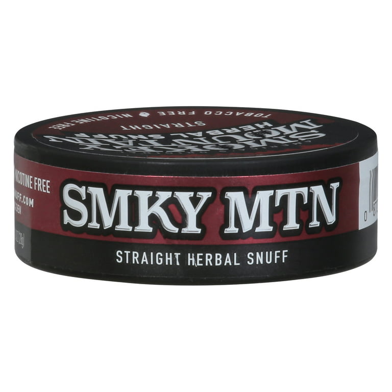 Smokey Mountain Herbal Snuff - Tobacco & Nicotine Free - 1 Can -Wintergreen  POUCH 
