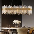 thumbnail image 4 of Posiosa Gold Oval Crystal Chandelier L35.4 inch, 20-Lights Gold Chandeliers Modern Crystal Chandelier Pendant Light Fixture G9 Lights Pendant Ceiling Light for Dining Living Room Kitchen Island, 4 of 8
