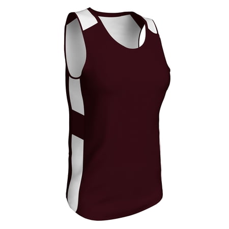 Crossover Reversible Basketball Jersey, Women's 2X-Large, Maroon and White