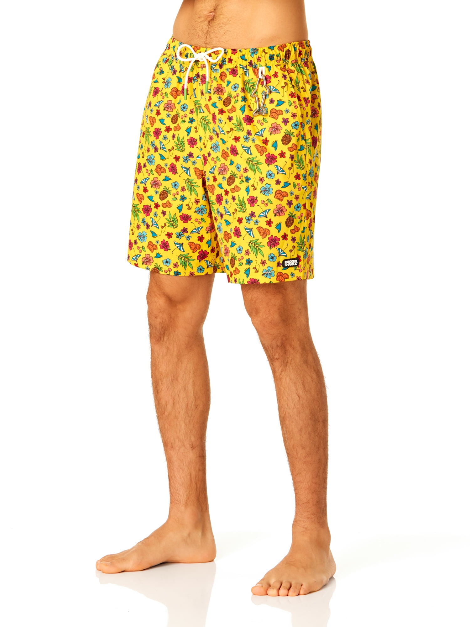 Rugged Shark Men's & Big Men's Swim Trunks, 7" Inseam, Sizes S-3XL