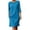 *1-Blue, variant on Women's V-Neck Wrap Front Long Sleeve Linen Dress,Casual Summer Everyday Vacation Wear For Women,Ladies Drawstring Tiered Maxi Dress with Pockets,Black,S-2XL