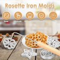 thumbnail image 3 of Bunuelos Mold with Handle, Metal Bunuelos Cookie Maker Mold, Detachable Rosette Rosette Iron Mold Se, 3 of 5