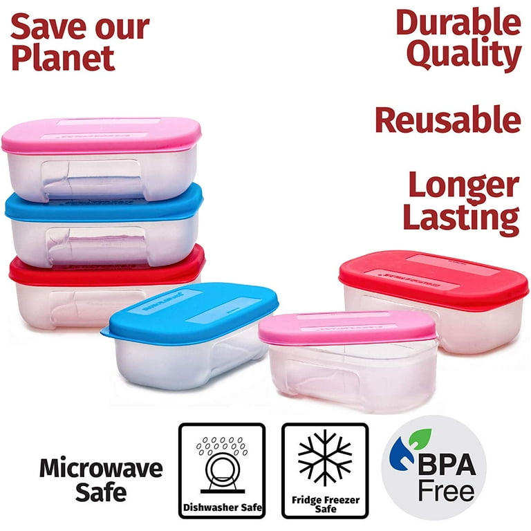 Quicker Defrost- Reusable Freezer Containers with Lids Set of 4-23.5 oz.  for Soups, Leftovers, Meal