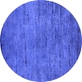 thumbnail image 1 of Ahgly Company Indoor Round Oriental Blue Industrial Area Rugs, 3' Round, 1 of 4