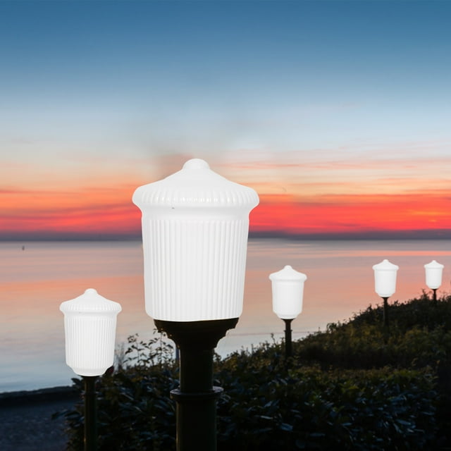 Luxshiny Classic Post Lamp Shade Acrylic Light Transmission for Gate Posts and Garden 1Pcs