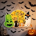 thumbnail image 5 of Halloween Door Hangings Sign, Happy Halloween Paper Farmhouse Wall Decor, Rustic Paper Hanging Decoration Outdoor Signs, For Front Door and Porch Entryway Decor, 5 of 6