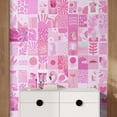 thumbnail image 4 of Idea4wall 3pcs Playful Pink Pop Culture Dynamic Collage of Modern Wall Murals, Removable Self-Adhesive Stick Wallpaper Large Wall Stickers for Home Decorative, 72"x132", 4 of 5
