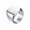 Silver, variant on Trayknick Couple Ring Simple Style Hip Hop Geometric Glossy All Match Decoration Gift Men Women Square Ring Wedding Engagement Jewelry for Daily Wear