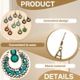 thumbnail image 4 of DESIGNICE 2 Pairs Statement Earrings for Women,Metal Plated Hollowed-Out Ethnic Style Dangle Earrings for Women,Womens Earrings Gift Sentiment,Style1, 4 of 7
