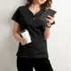 thumbnail image 3 of Pntutb - Camiseta de manga corta para mujer con cuello en V y bolsillo para trabajadores del cuidado Pntutb Pntutb-4331, 3 of 6