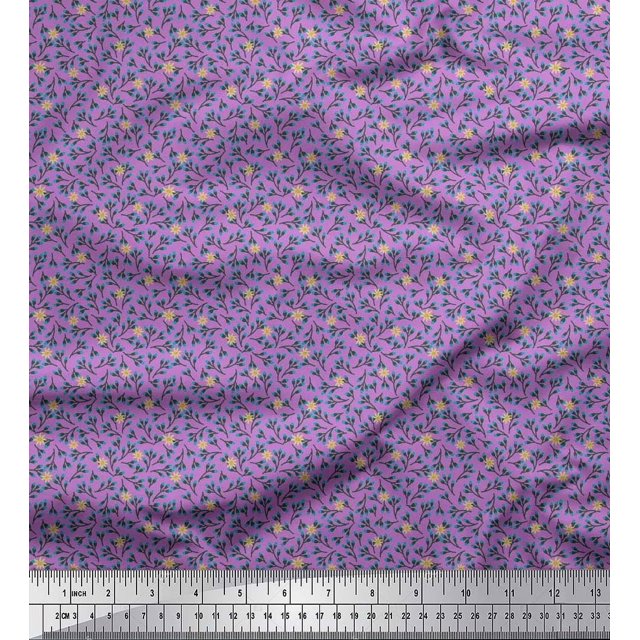 Soimoi Velvet Fabric Flower Artistic Decor Fabric Printed Yard 58 Inch Wide