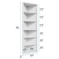 thumbnail image 3 of 68" Tall Corner Bookshelf Bookcase, 6 Tier Corner Shelf with Adjustable Shelf,Freestanding Corner Display Storage Shelf for Living Room, Office, Kitchen, Bath Room,Small Space, White, 3 of 9