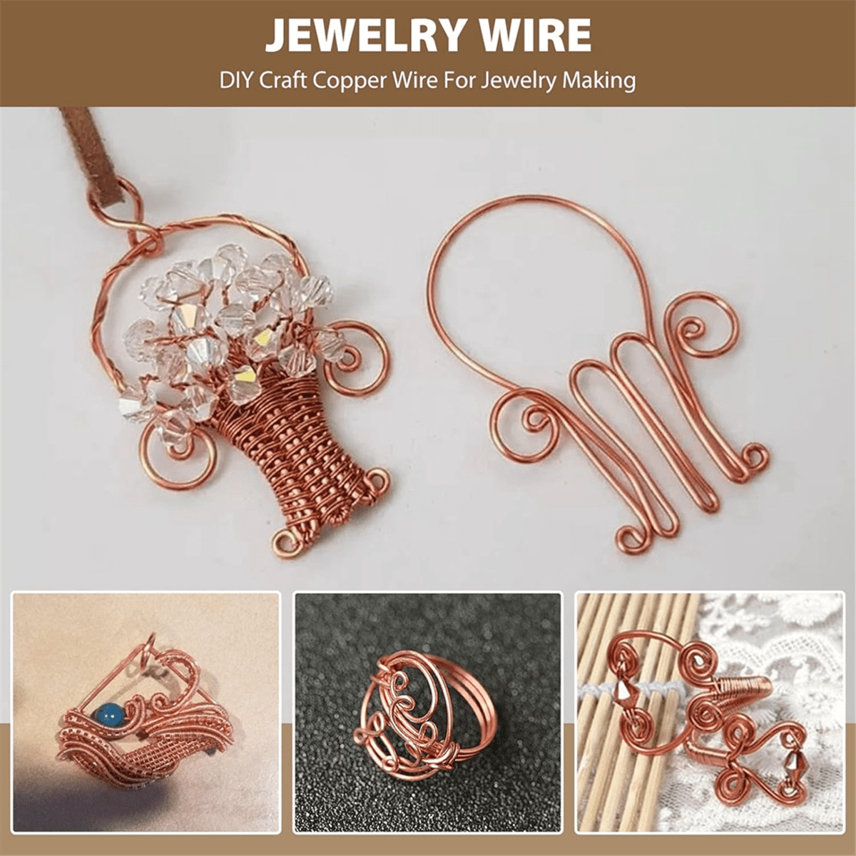 99.9% Dead Soft Copper Wire, 20 Gauge/ 0.8 mm Diameter, 328 Feet/ 100 M, 1 Pound Spool Pure Copper Wire
