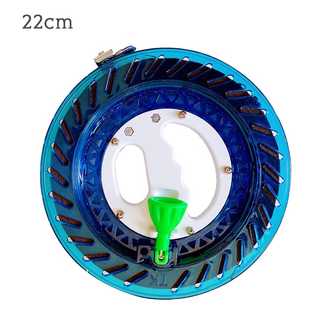 Kite Line Reel Enrollador con cerradura Bobinadora de cuerda Rueda de plástico Mango de autobloqueo Herramienta de vuelo, Azul, 22cm Inevent FN000391-07