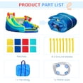 thumbnail image 6 of Outsunny 5-in-1 Water Slide Kids Inflatable Bounce House Water Park Jumping Castle Includes Trampoline Slide Water Pool Cannon Climbing Wall with Carry Bag, Repair Patches without Air Blower, 6 of 9