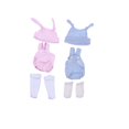 thumbnail image 1 of Ropa De Muñecas Renacidas De Pulgadas, 2 Monos De Traje Conjuntos De Sombreros Y Calcetines - Para Bebés Recién Nacidos Realistas Macarena Conjuntos de atuendos de muñecas, 1 of 7