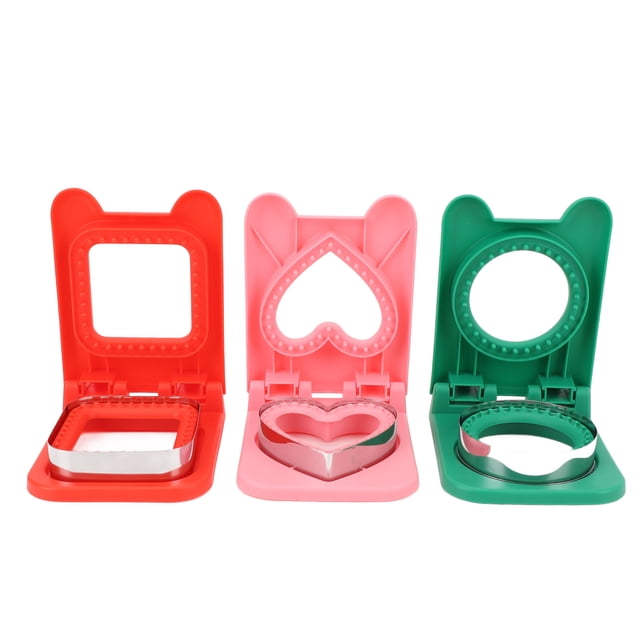 Sellador De Sándwiches, Cortador Y Sellador De Sándwiches De Plástico Rectangular En Forma De Corazón, 3 Piezas De Acero Inoxidable Para Cajas