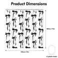 thumbnail image 6 of Annvchi Black Bow Pattern Shower Curtain, 72 x 72 Inch Fabric Bathroom Curtain with 12 Hooks, Modern Minimalist Polka Dot Design, 6 of 6