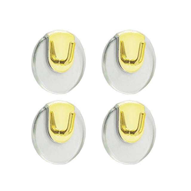 Inteprter Gancho multiusos de 4 Uds., colgador de puerta de pared autoadhesivo, ropa, bolso, ganchos para llaves, toallero sin perforaciones, Almacenamiento y organización del hogar Claro
