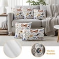 thumbnail image 6 of Vintage Butterfly Floral Outdoor Waterproof Pillow Covers, Spring Botanical Watercolors Decorative Square Throw Pillowcase Sofa Cushion Sham for Patio/Couch/Chair, 24"x24" 2 Pack, 6 of 8