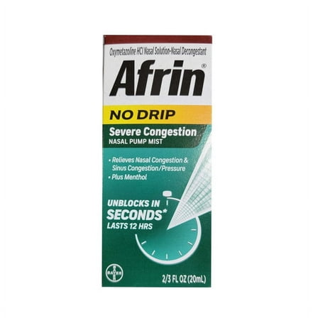 Afrin No-Drip Severe Congestion 12 Hours Nasal Spray, 3x20mL