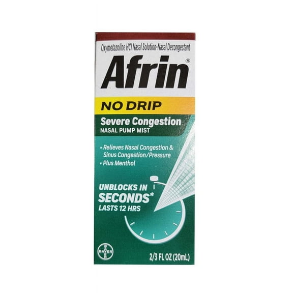 Afrin No-Drip Severe Congestion 12 Hours Nasal Spray, 3x20mL