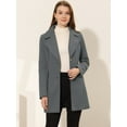 thumbnail image 2 of INSPIRE CHIC Women's Elegant Notched Lapel Button Single Breasted Winter Coat Deep Grey XL, 2 of 5