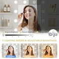 thumbnail image 4 of Vanity Makeup Desk with Mirror and Lights, Farmhouse Vanity Table Set with Storage Drawers, Charging Station & Chair, 43" Large Rustic Dressing Table, 3 Lighting Modes for Women Girls Bedroom, 4 of 8