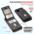 thumbnail image 3 of Dteck Detachable Wallet Case for Google Pixel 9A with Stand, Strong Magnetic Card Holder Case Compatible with MagSafe, Shockproof PU Leather RFID Blocking Flip Credit Purse Cover, Black, 3 of 8