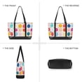 thumbnail image 6 of FORMRS Canvas Laptop Tote Bag for Women with 15.6" Computer Compartments Shoulder Handbag, Colorful Circles, 6 of 7