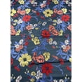 thumbnail image 2 of John Kaldor Arian Burn Out Chiffon Fabric Deep Blue Flowers - per yard, 2 of 3