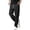 (Casual 5)Black, variant on Fashion Pants for Men Casual Trousers Summer Solid Color Loose Multi-Pocket Buttoned Waist Workwear Belted Cargo Full Length Pants
