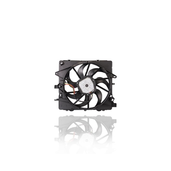 Dual Radiator and Condenser Fan Assembly - Cooling Direct Compatible/Replacement for '14-15 Cadillac ATS, CTS 4/6-Cylinder 2.0/3.6-Liter - 19333232