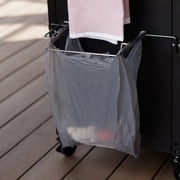 Expert Grill Outdoor BBQ Prep Cart with Wheels, Stainless Steel Top & Storage Shelves