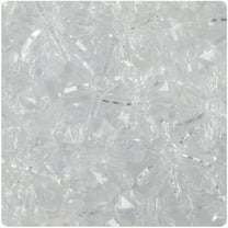 BeadTin Crystal Transparent 25mm SunBurst Craft Beads (80pcs)