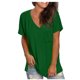 thumbnail image 1 of Puntoco - Camiseta de manga corta para mujer, cómoda, informal, cuello en V, bolsillo sólido, ajuste holgado Puntoco Puntoco-731, 1 of 6