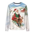 thumbnail image 6 of Women's Ugly Christmas Sweatshirt Funny Xmas Tree Graphic Long Sleeve Round Neck Loose Holiday Pullover Shirt, 6 of 6