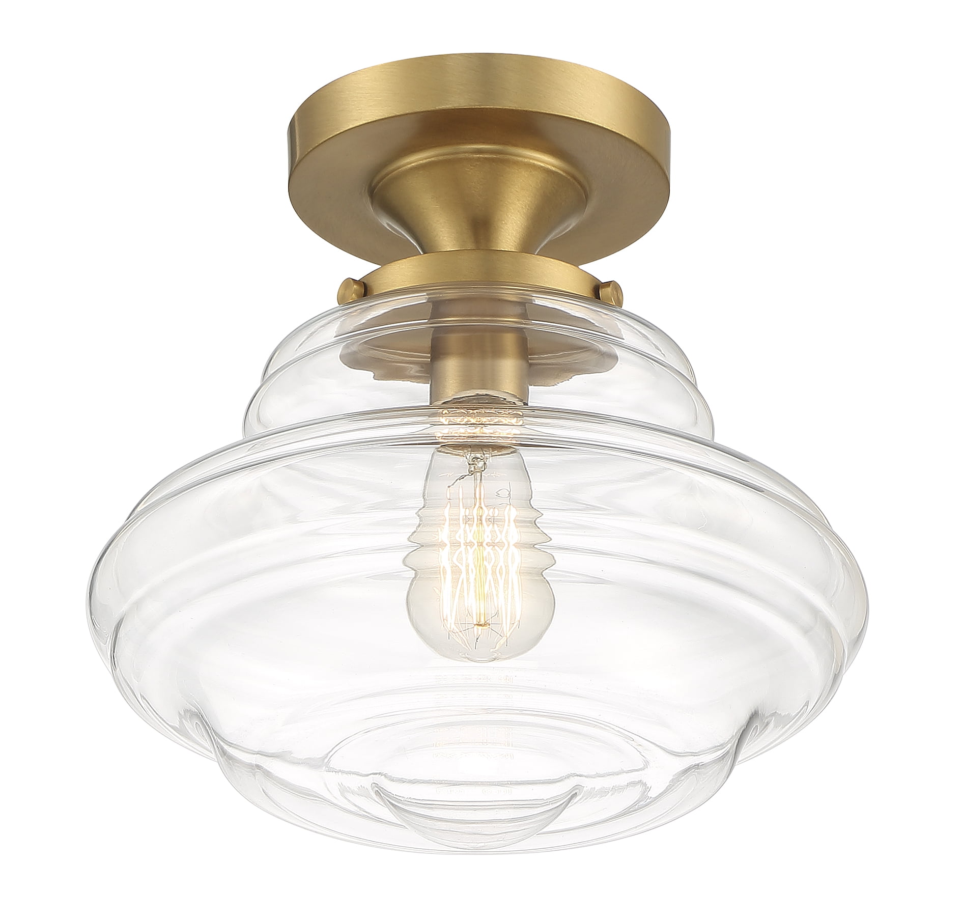 Trade Winds Jordan 1-Light Ceiling Light in Natural Brass