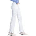thumbnail image 6 of Cherokee Infinity Women Medical Scrubs Pant Low Rise Slim Pull-On Plus Size 1124A, 2XL, White, 6 of 7