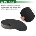 thumbnail image 4 of 50 Pcs Round Sandpaper 100 Grit Hook and Loop Sanding Sheets Universal for Automotive Refinishing 180x180mm Silicon Carbide Black, 4 of 7