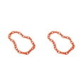 thumbnail image 1 of Collar decorativo Sonducket de acrílico electrochapado Naranja 2piezas, 1 of 6