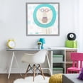 thumbnail image 3 of Stupell Industries Contemporary Electric Blue Lion Gray Framed Giclee Art, 24 x 24, by Carla Daly, 3 of 8
