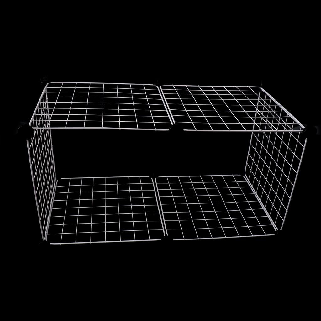 Bvdfgk 6 Panel Dog Cage Kennel Metal/Plastic Enclosure Fence Indoor Outdoor 1 White