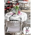 thumbnail image 4 of Easter Outdoor Tablecloth - 60 Inch Round Dining Table Cover, Funny Rabbit Carrots Black White Buffalo Plaid Waterproof Outdoor Table Cloth with Umbrella Hole & Zipper for Picnic/Patio/Party, 4 of 7