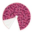 thumbnail image 2 of Daiia Pink Butterfly Drawing Merry Christmas Tree Skirt , Xmas Large Lace-up Tree Skirt, Santa Snowflakes Rustic Home Decorations New Year Party Farmhouse Decor-36", 2 of 7